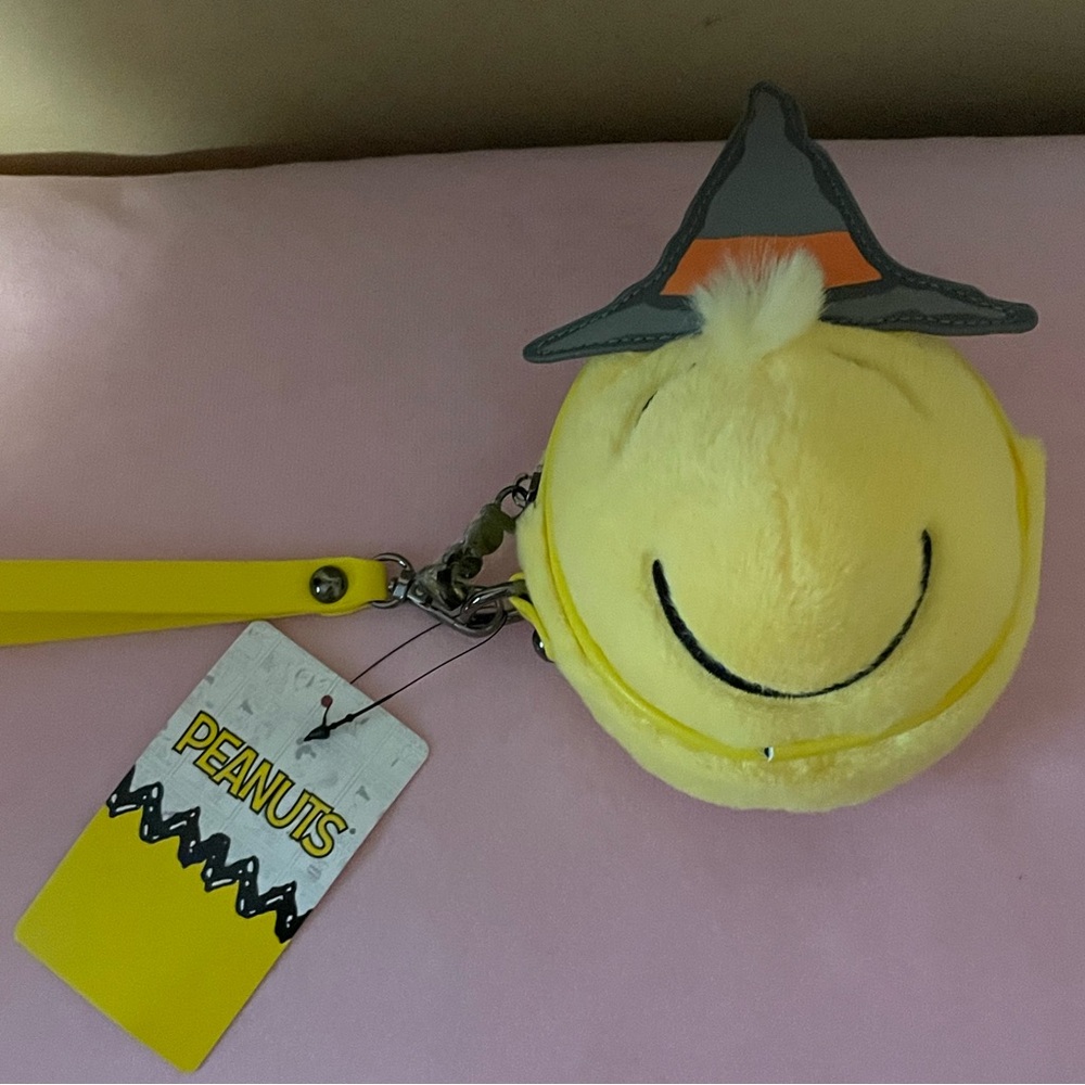 Sale! Peanuts Woodstock Witch Figural Plush Coin Purse new with tags